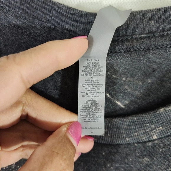 Next Level Southwestern Grey Graphic T-Shirt Bleach Spatter Size L Short Sleeve - Picture 5 of 5